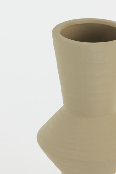 Vaas keramiek beige M Hoogte 40,5 cm