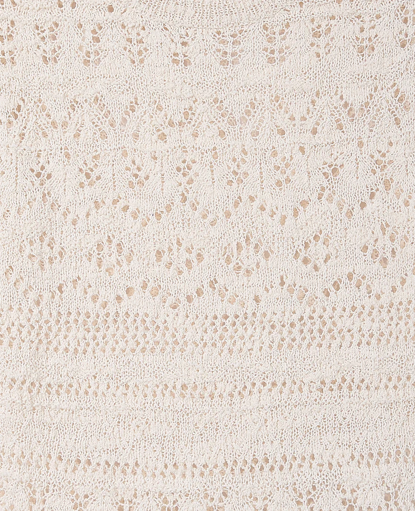 Pimkie Pull manches courtes en maille ajourée
