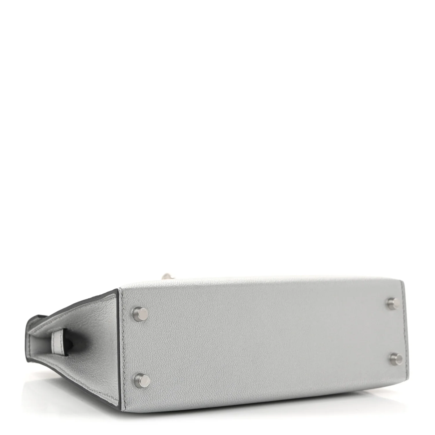 Metallic Chevre Chamkilight Mini Kelly Sellier 20 Argent - Top Club
