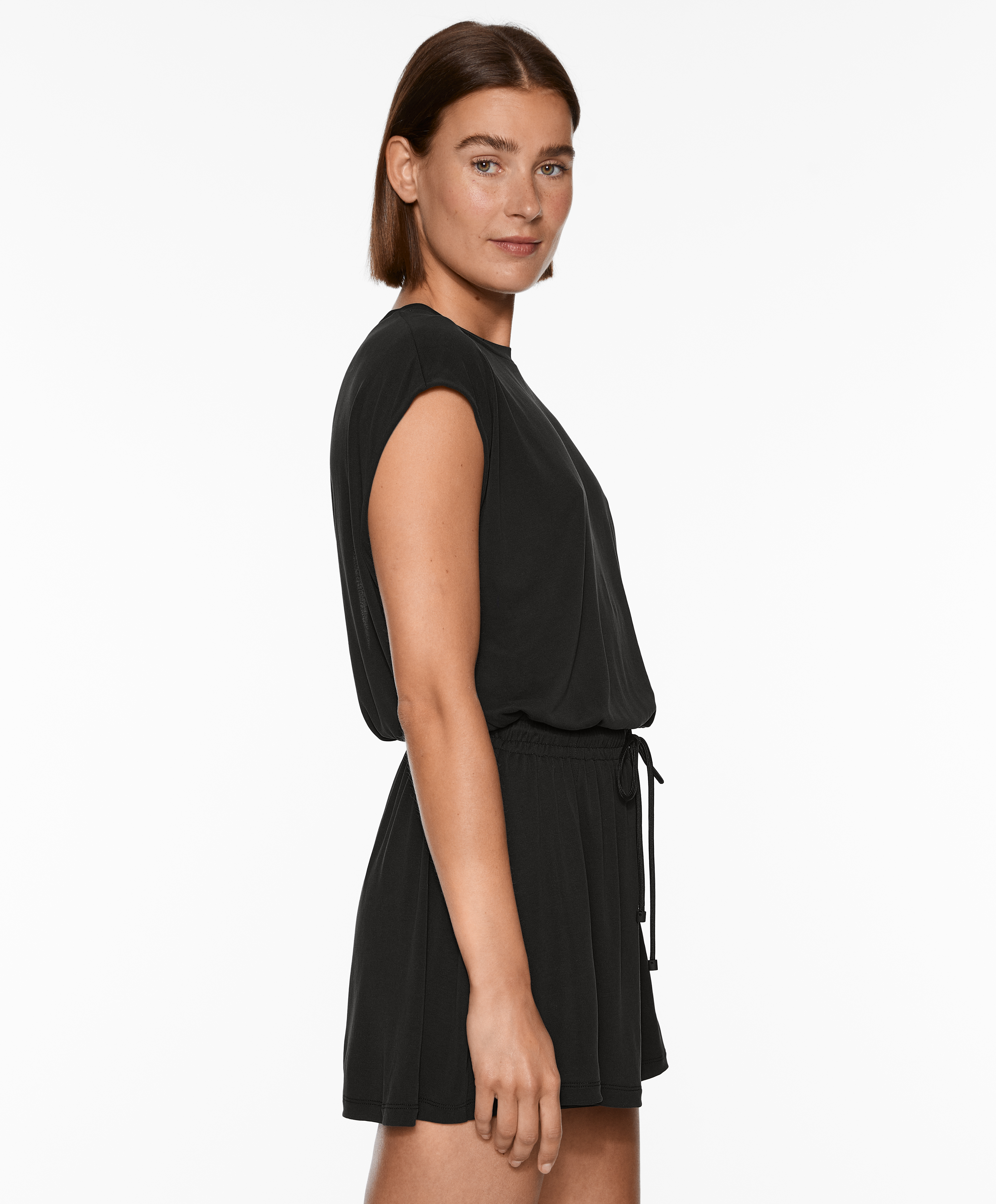 OYSHO Modal blend sleeveless short jumpsuit