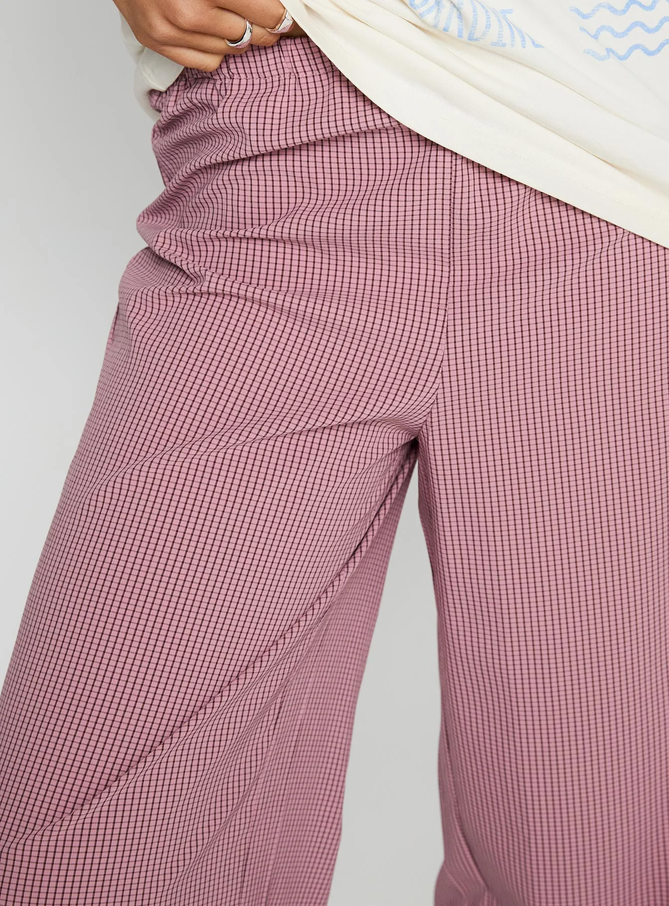 Jinxie Tie Side Pants Pink Gingham