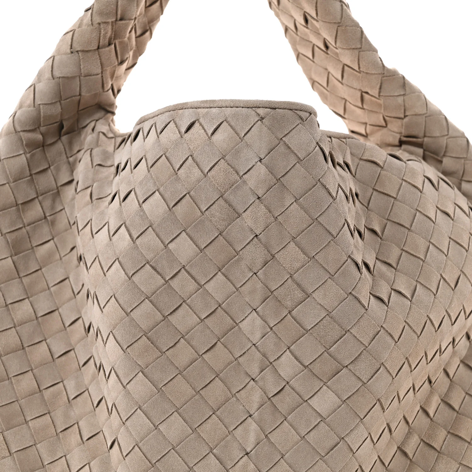 Suede Intrecciato Large Hop Mastice - Top Club