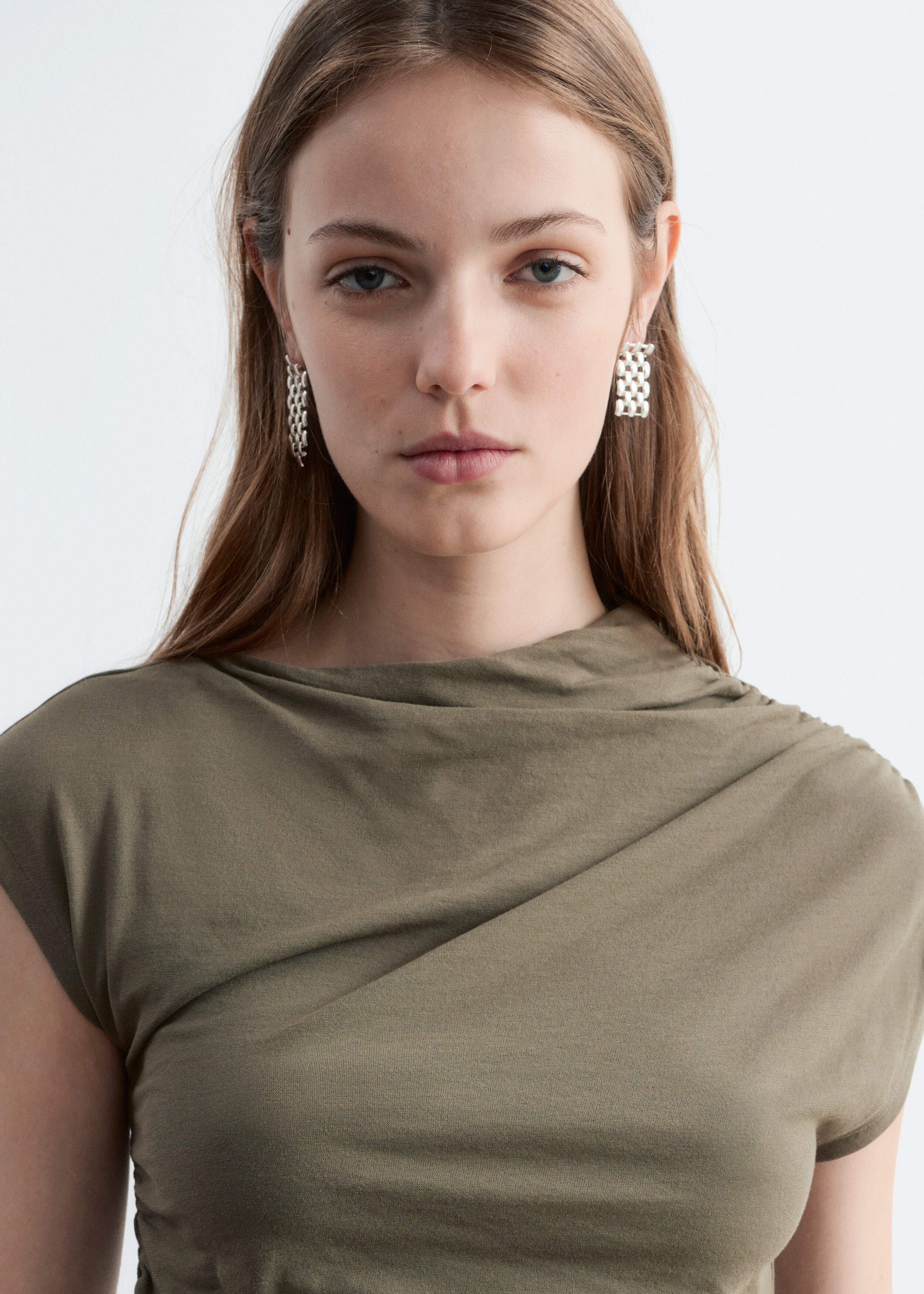 & Other Stories DRAPED JERSEY TOP