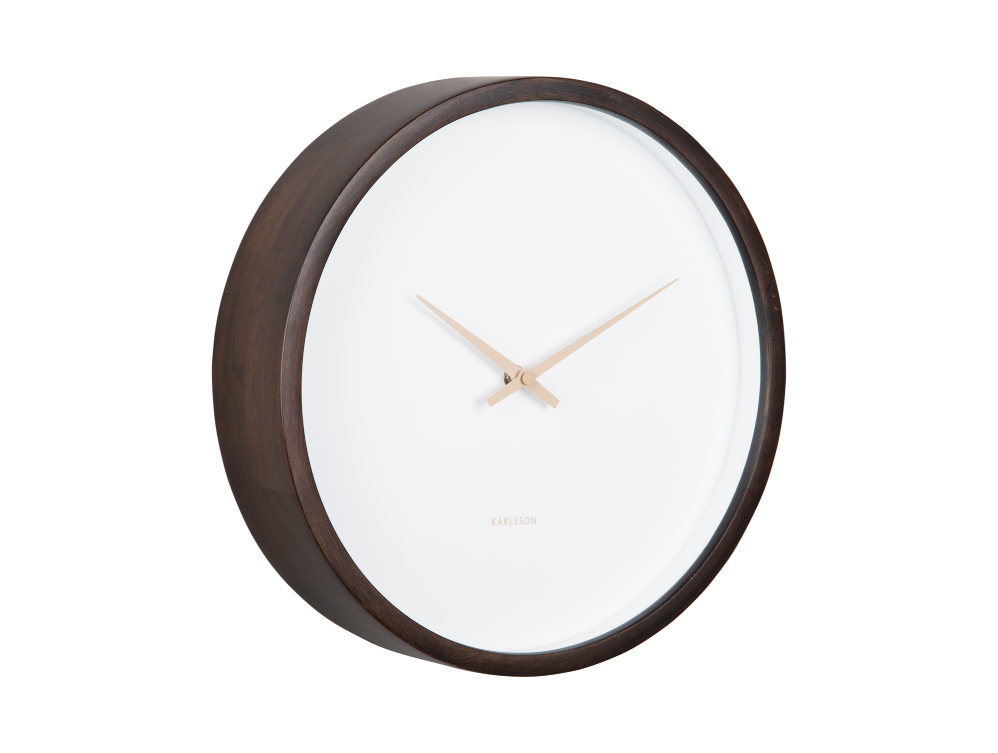 Wall clock Ancho dark wood medium