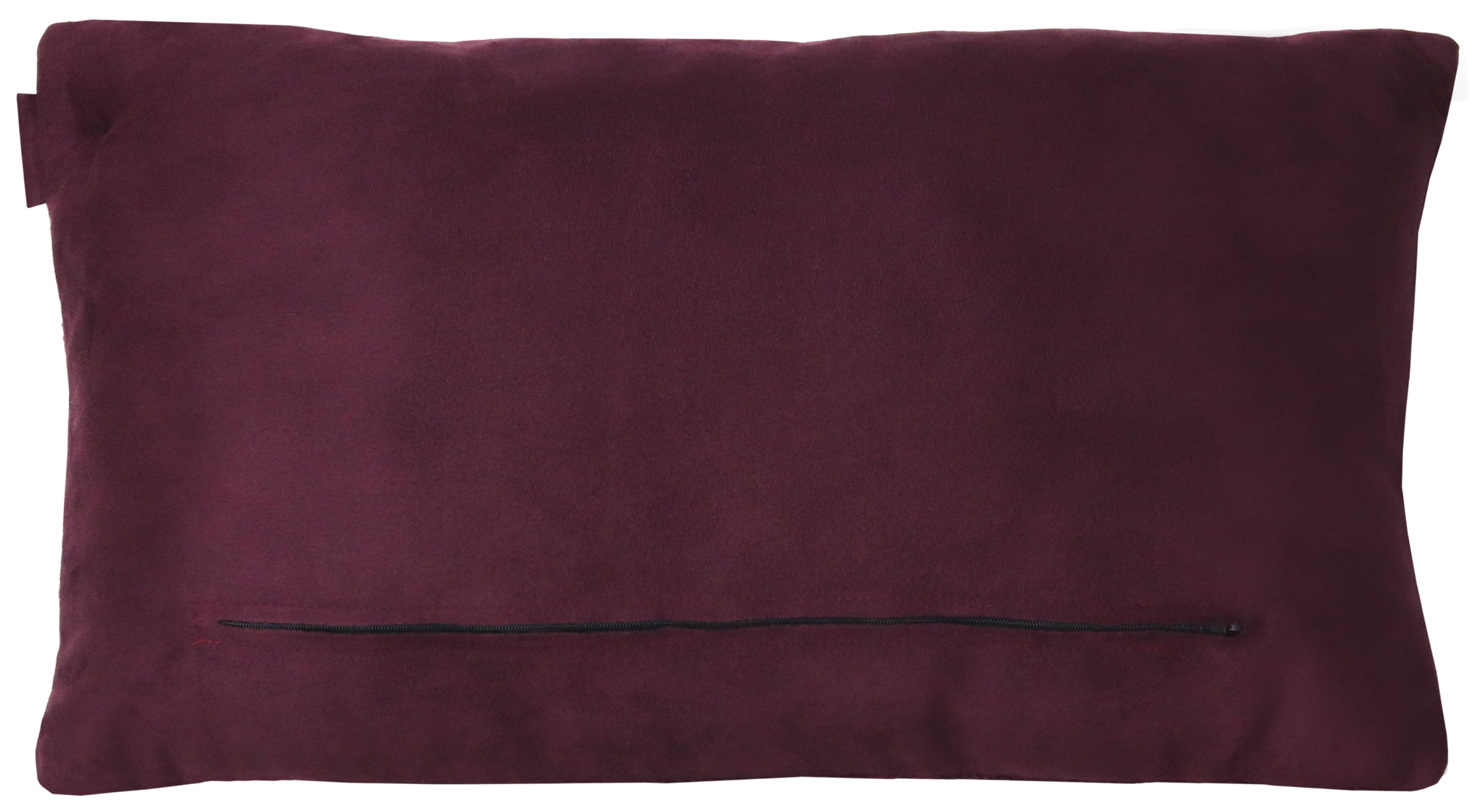 Kussen bouclé knoop aubergine 37x57cm