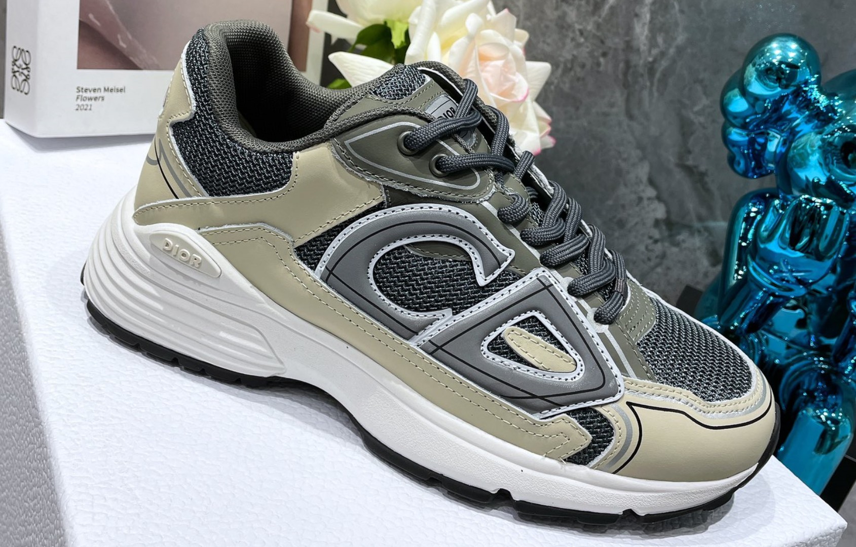 Dior B30 Dad Sneakers Green Gray (AA Normal Quality Version) - Sneaker Replica Workshop