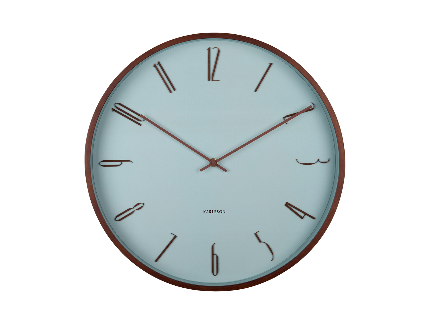 Wall clock Scandia misty blue