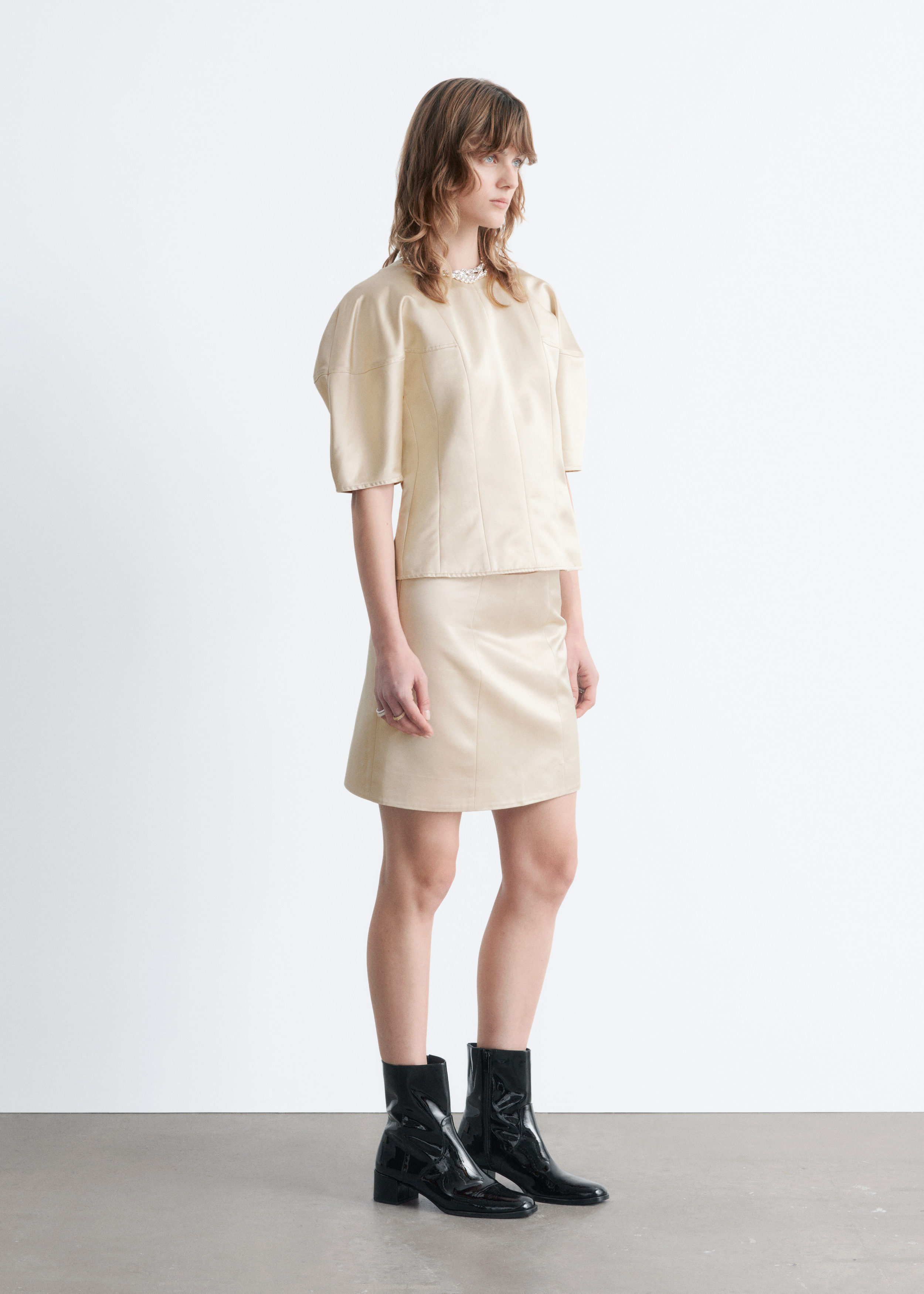 & Other Stories SATIN MINI SKIRT