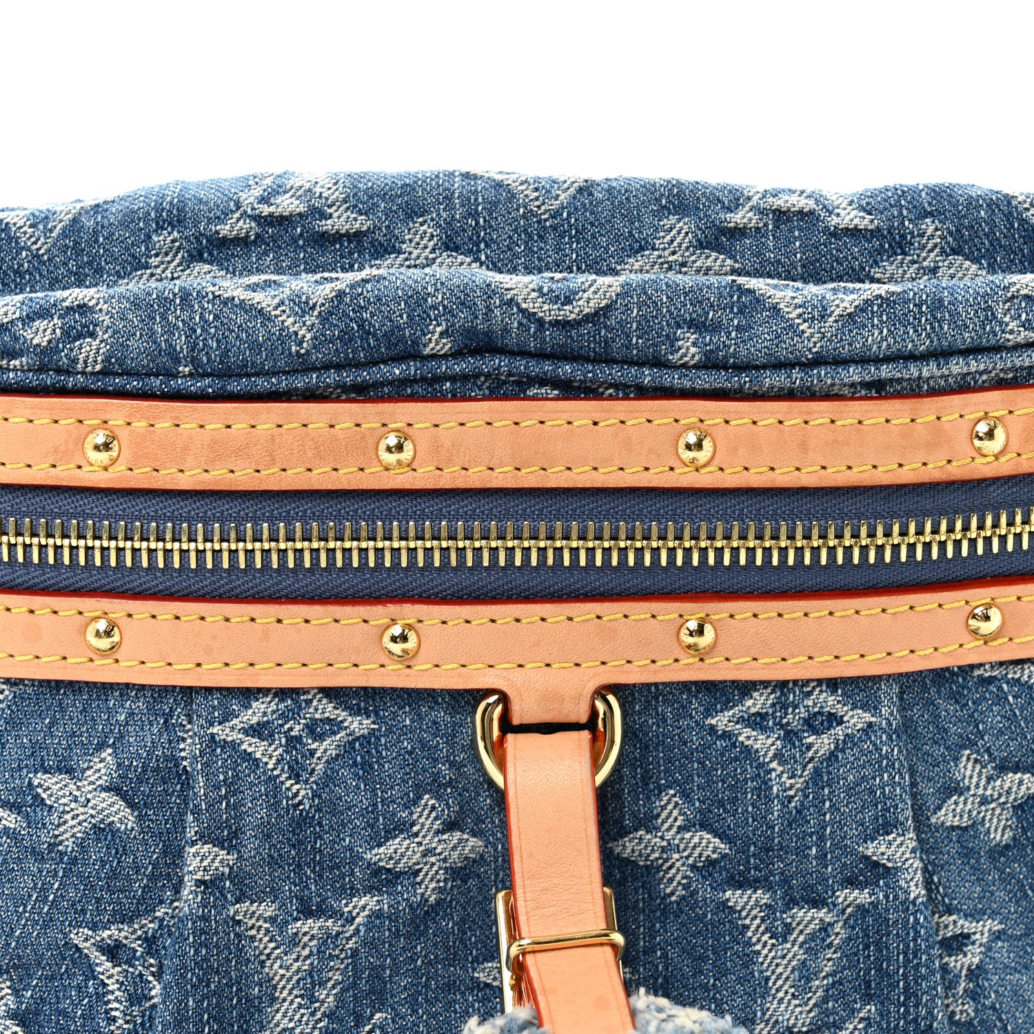 Monogram Denim High Rise Bumbag Blue - Top Club