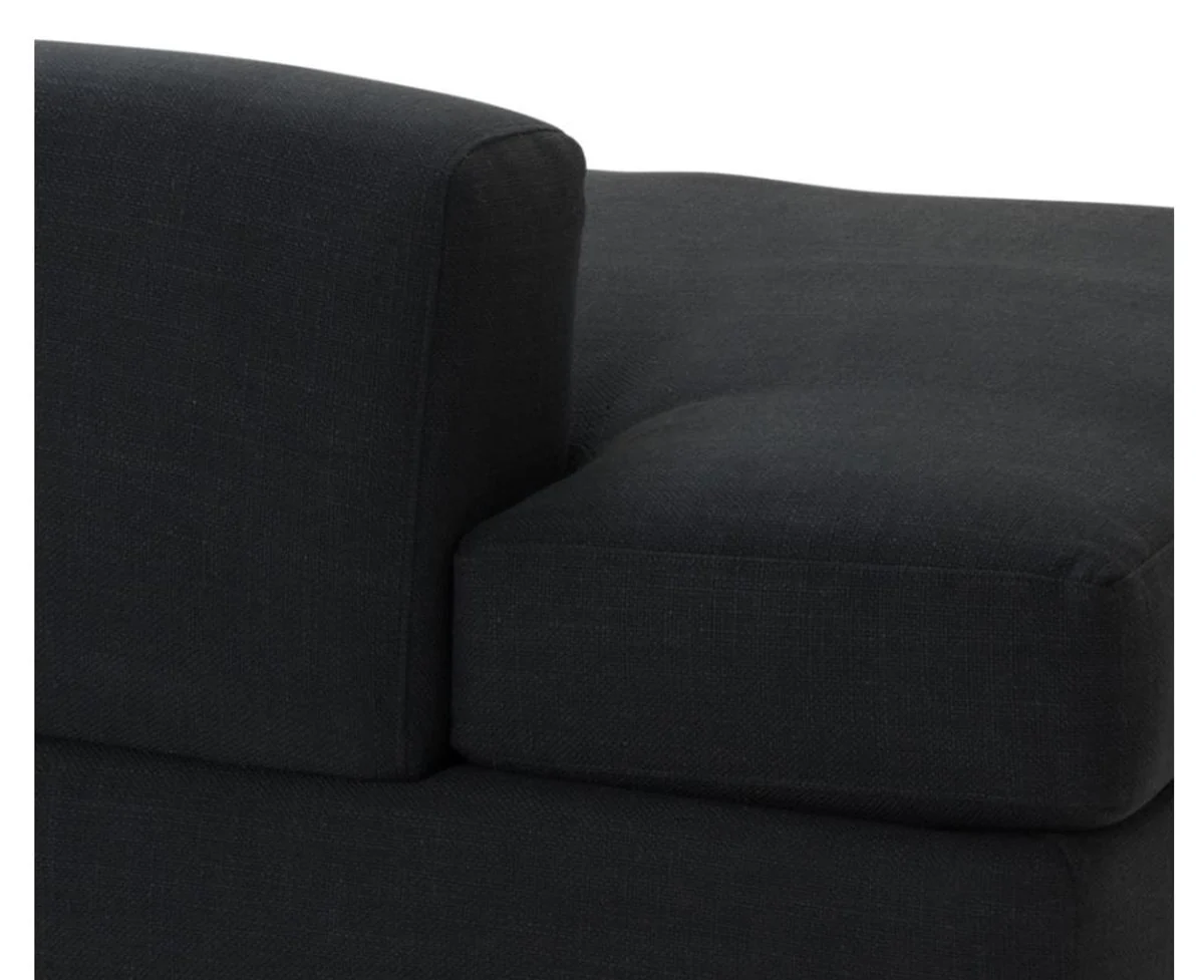 Designer sofa black right side 231 x 101 x H. 85 cm - luxury living room furniture