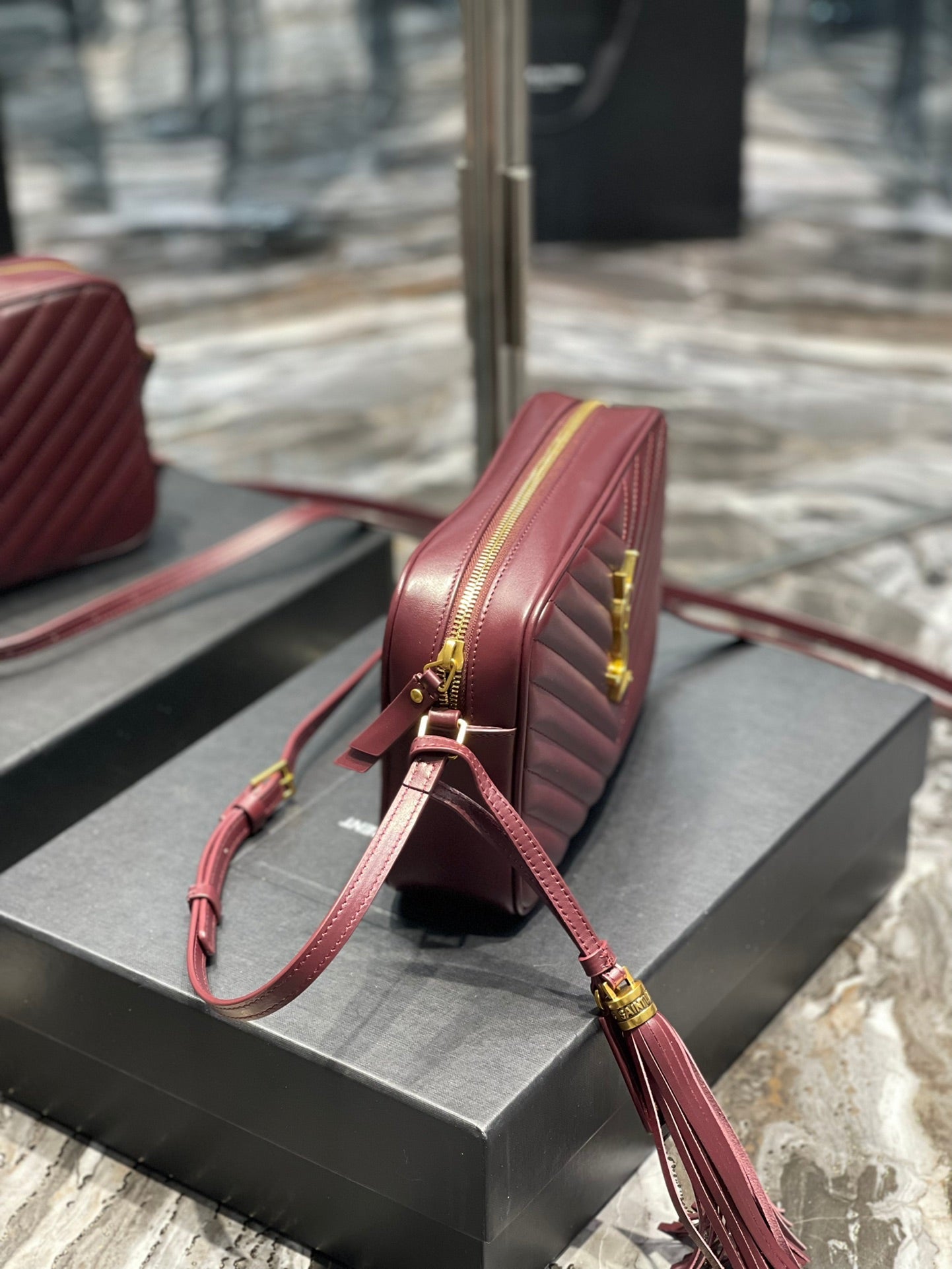 Y Lou Camera Bag In Quilted Leather - Top Club