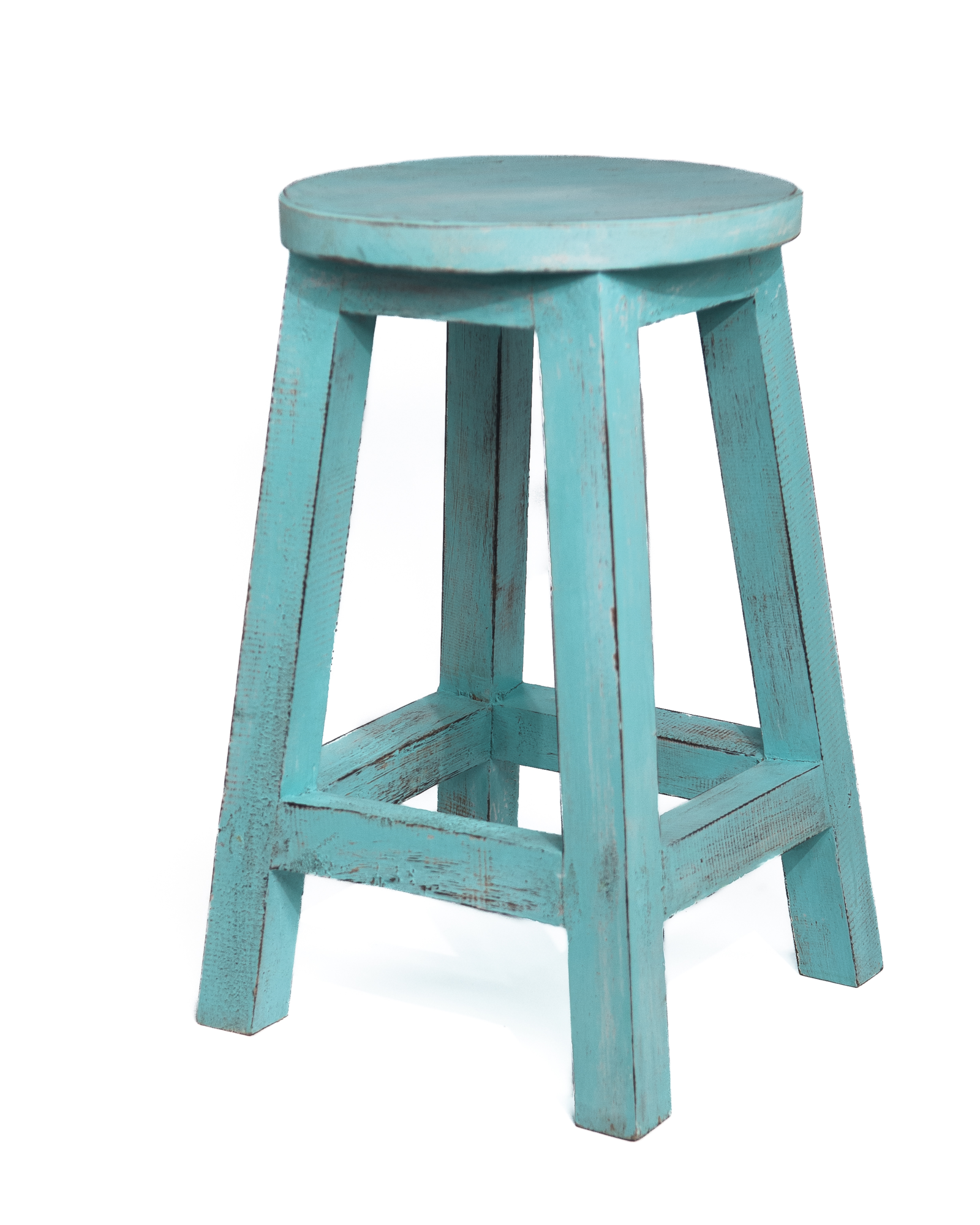 Houten krukje celeste whitewash