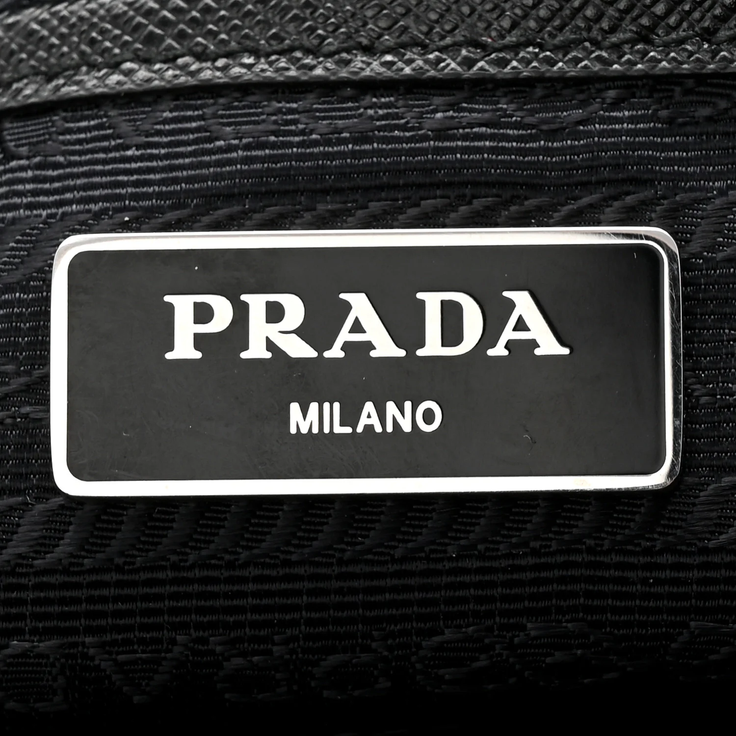 Tessuto Nylon Saffiano Medium Backpack Black - Top Club
