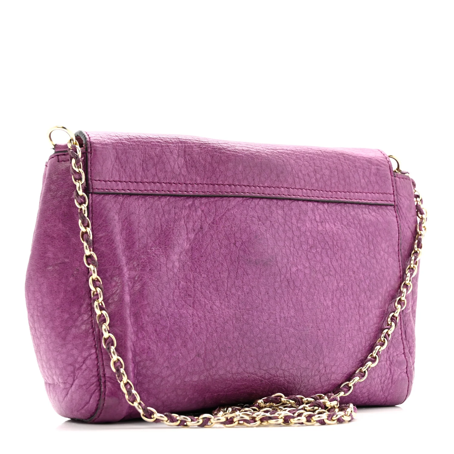 Heavy Grain Calfskin Small Margaret Crossbody Purple - Top Club