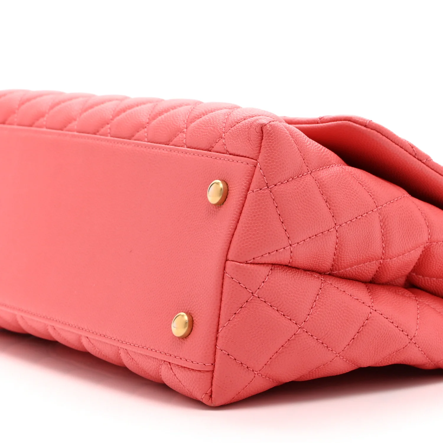 Caviar Quilted Small Coco Handle Flap Pink - Top Club