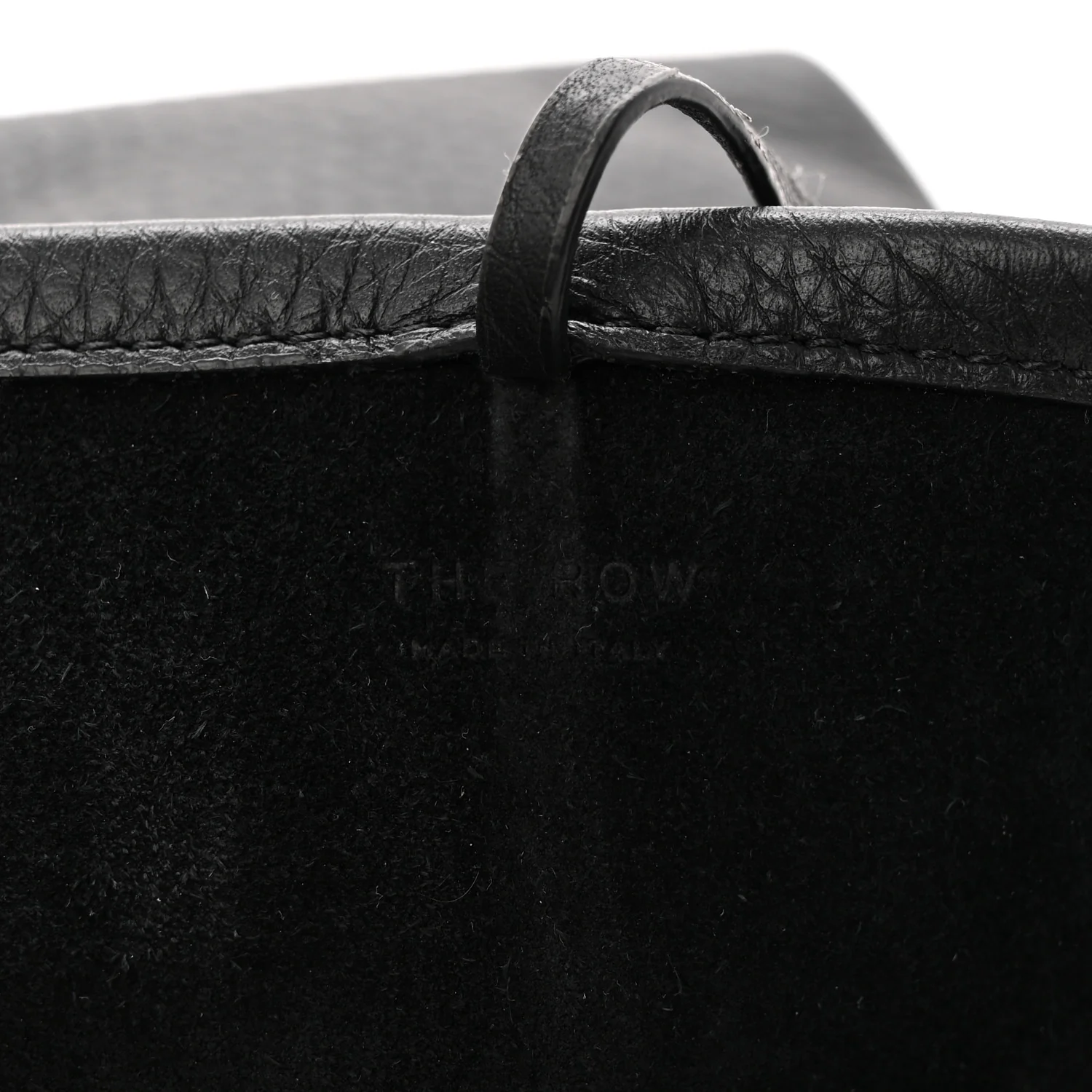 Grained Calfskin Small N/S Hook Tote Black - Top Club