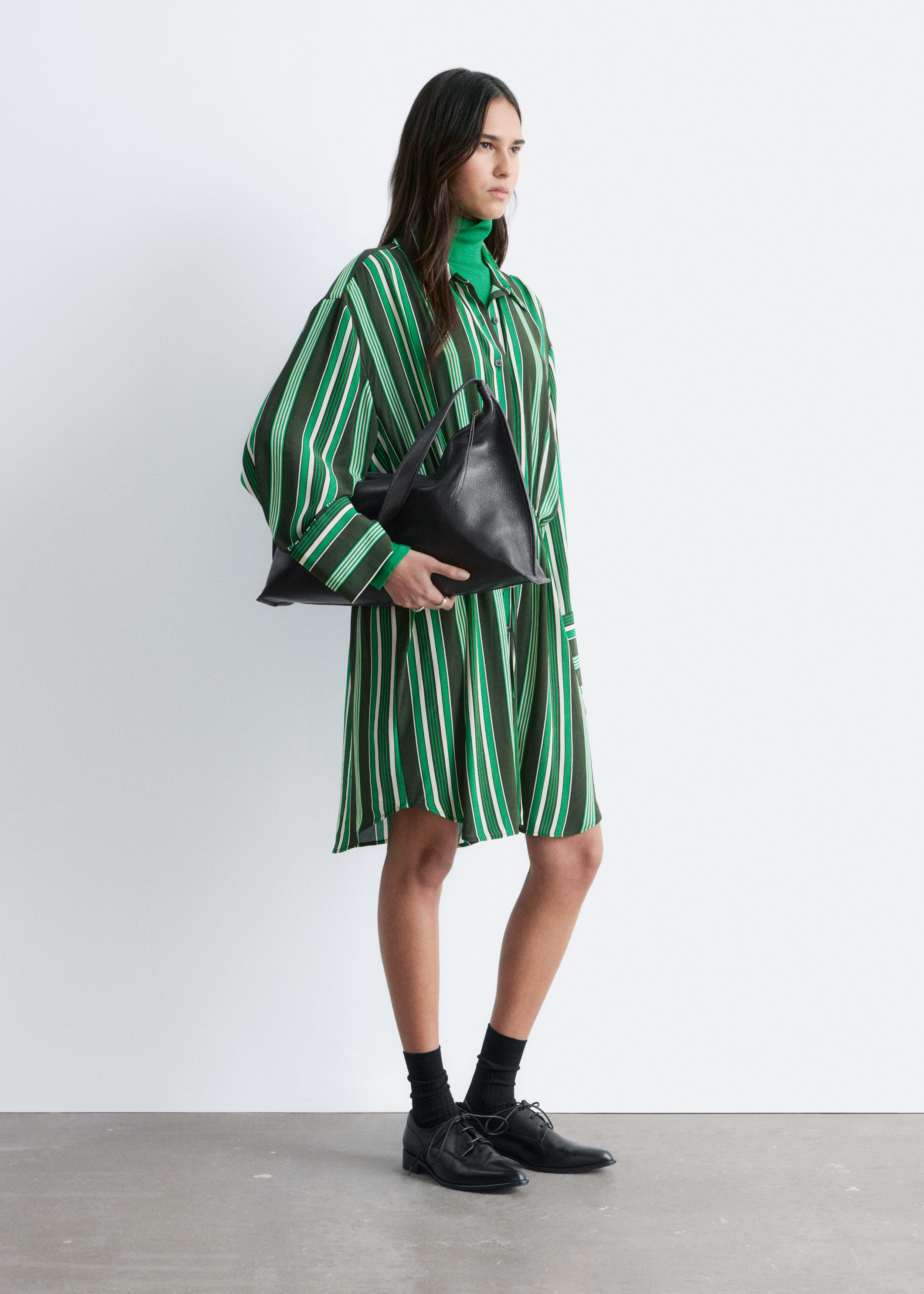 & Other Stories OVERSIZED DRAWSTRING SHIRT DRESS