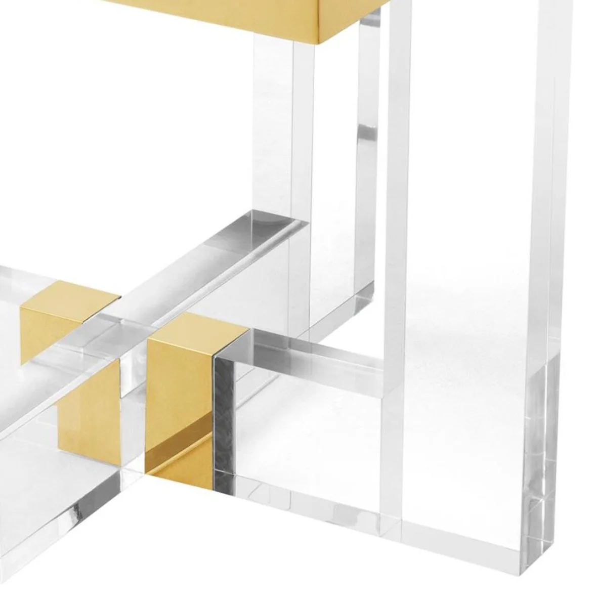 Living room side table gold 60 x 60 x H. 50 cm - luxury furniture