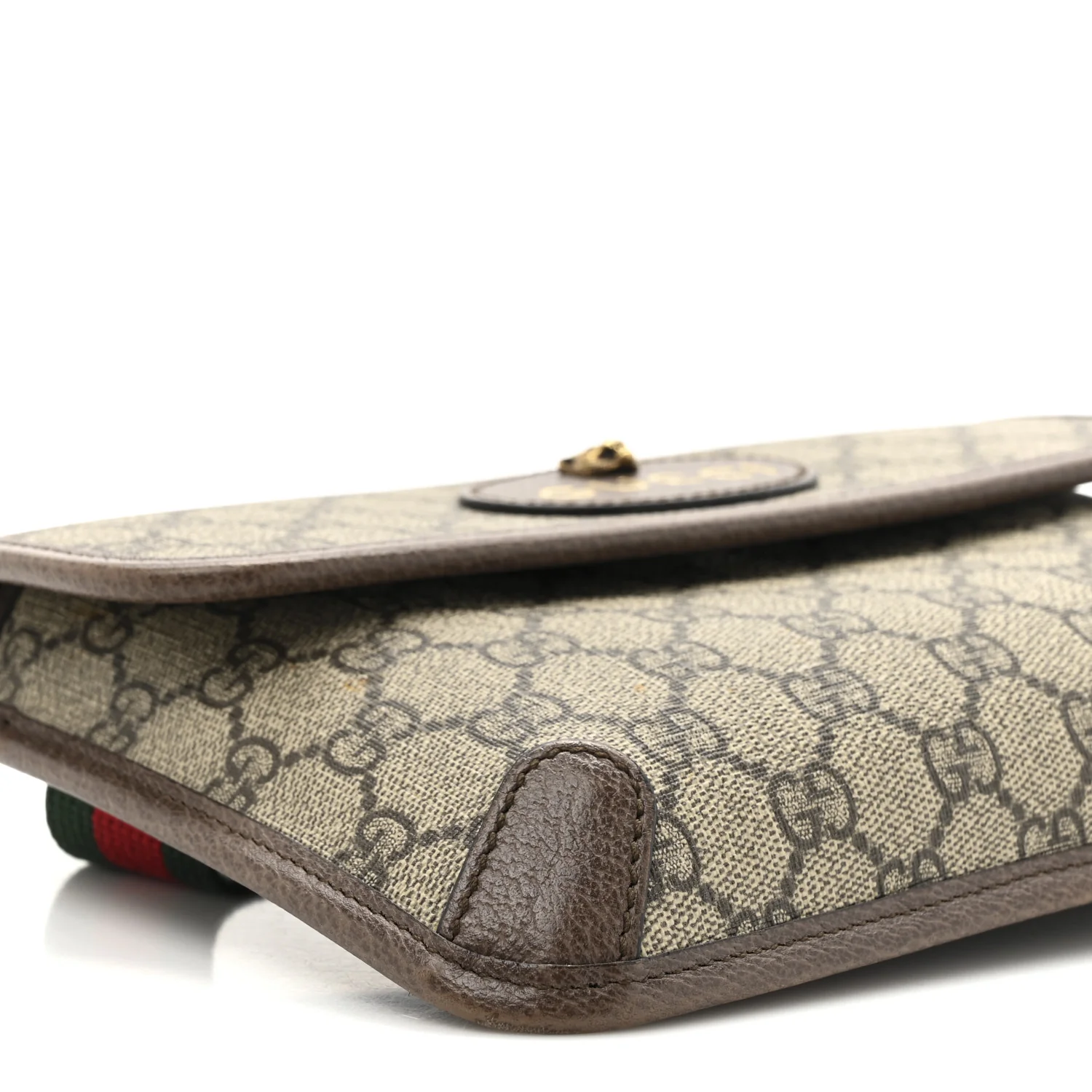 GG Supreme Monogram Neo Vintage Web Belt Bag Brown - Top Club