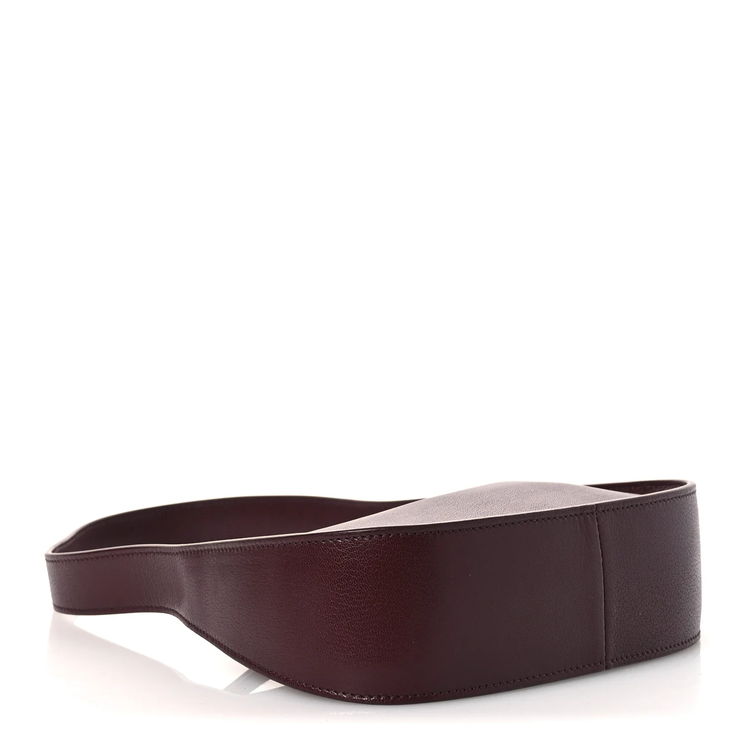 Grained Calfskin Half Moon Shoulder Bag Raisin - Top Club
