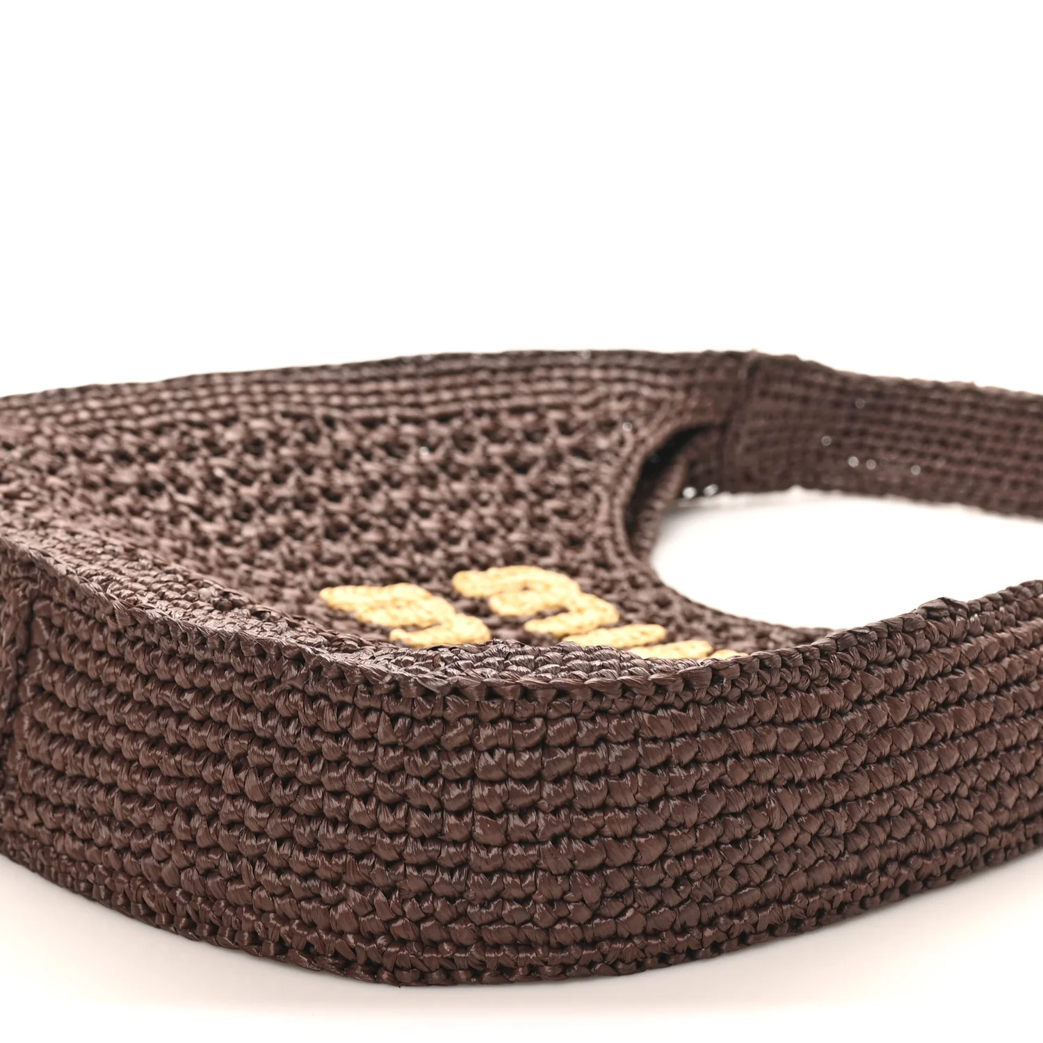 Raffia Crochet Woven Hobo Cacao Naturale - Top Club