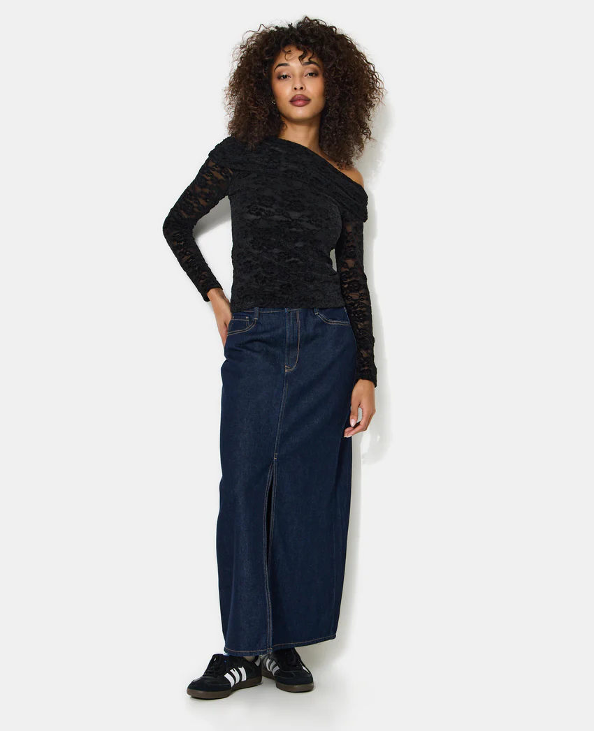 Pimkie Top asymétrique en résille avec fleurs velours