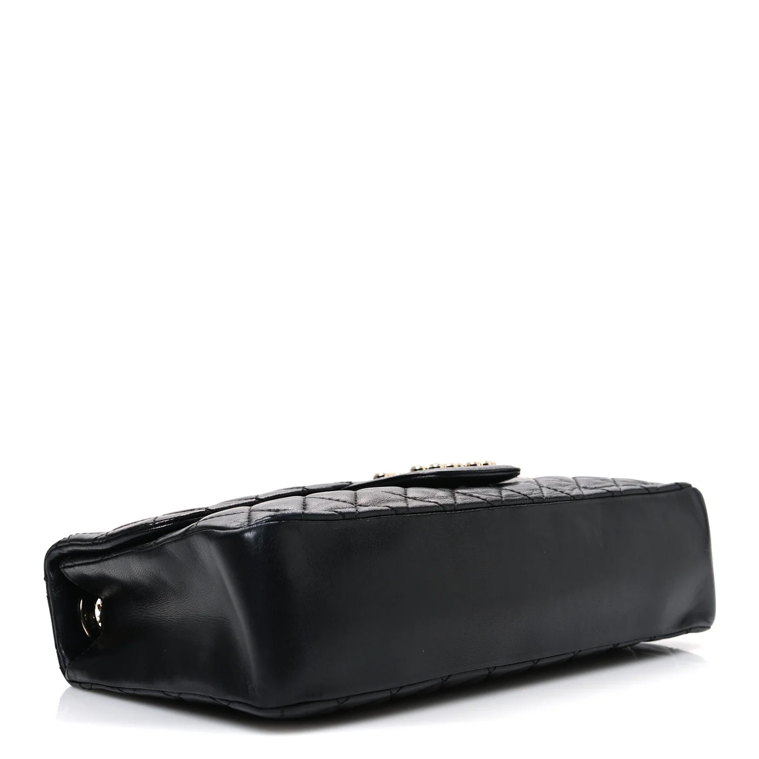 Lambskin Medium Westminster Pearl Flap Black - Top Club