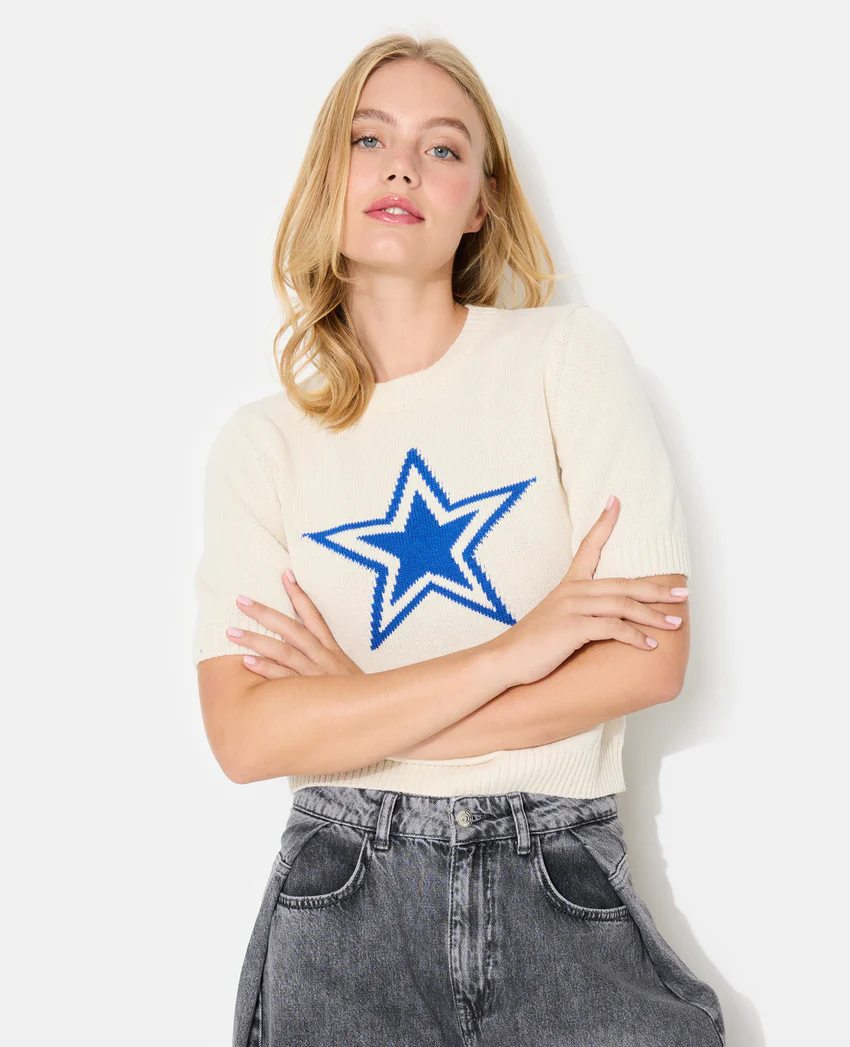 Pimkie Pull manches courtes avec étoile
