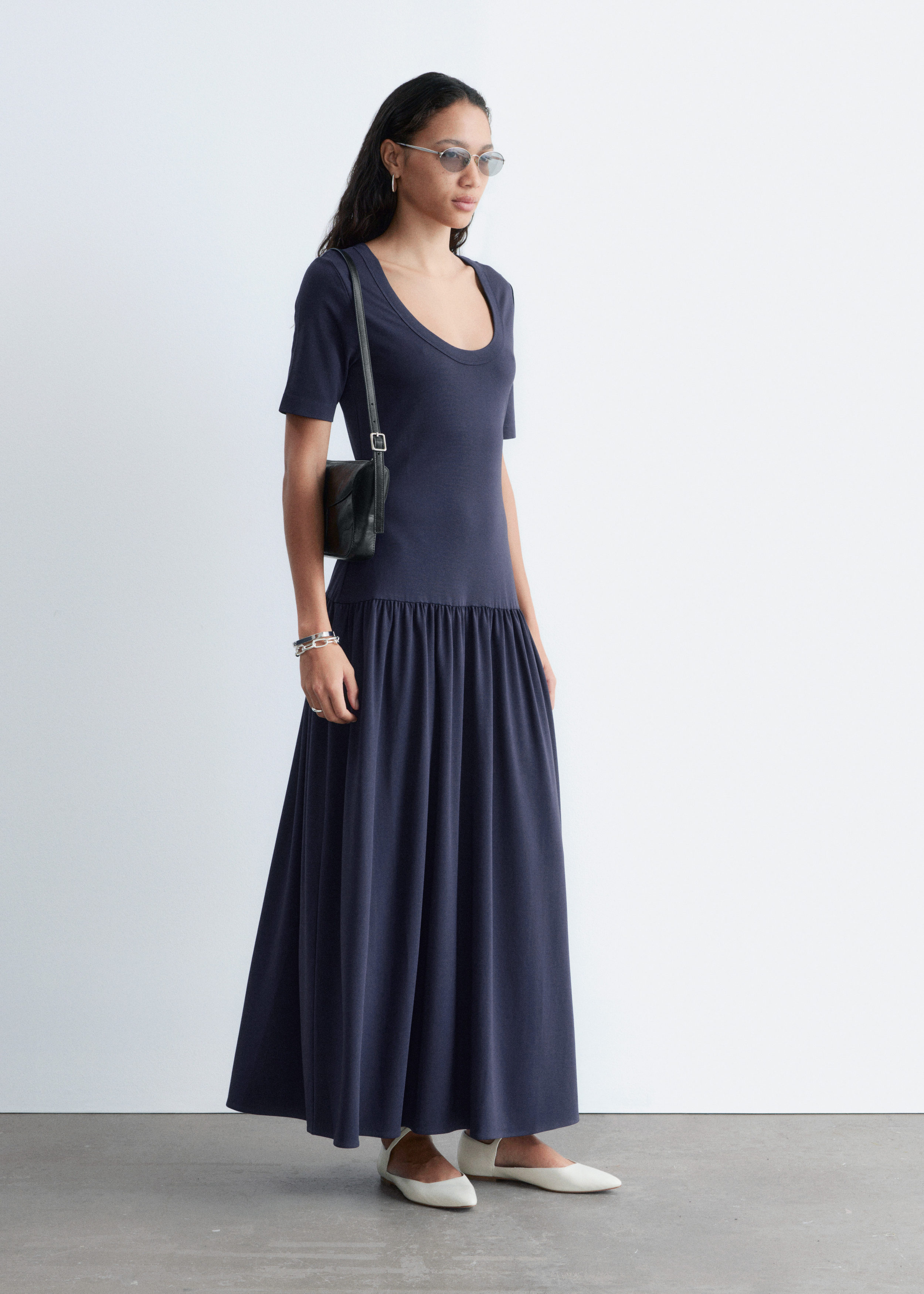 & Other Stories LONGLINE JERSEY MAXI DRESS