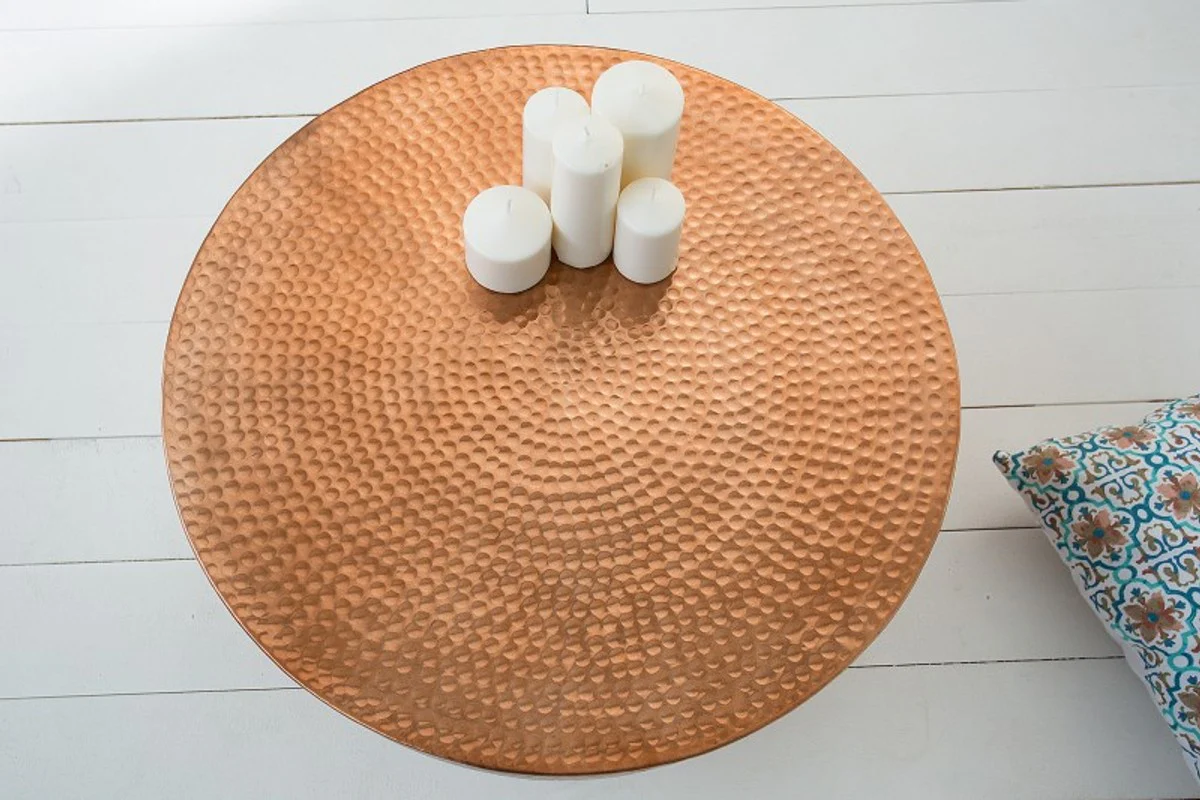 Luxury coffee table copper 68 cm aluminum - living room salon table - unique
