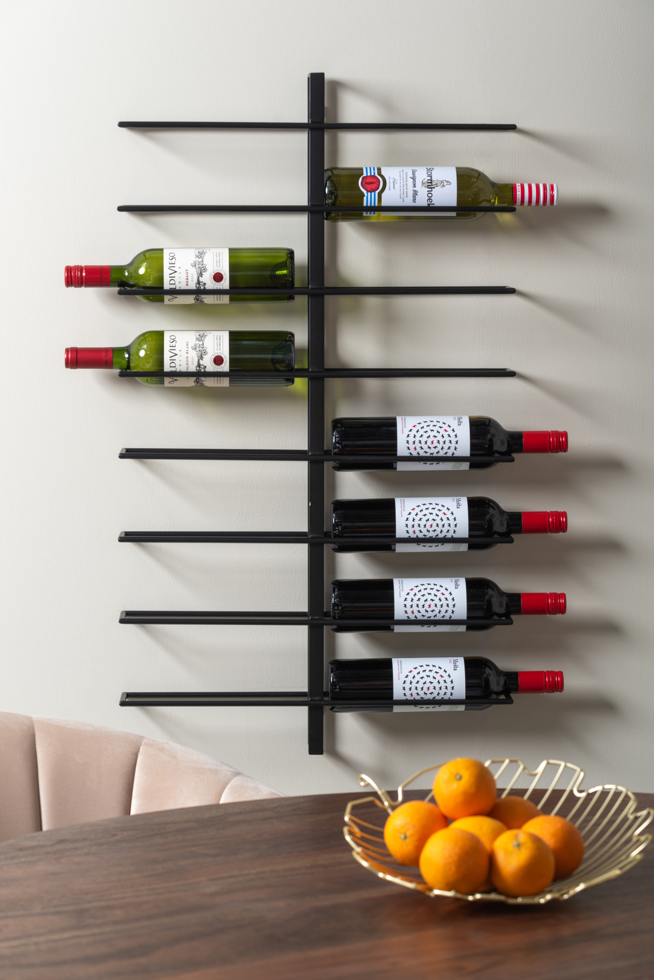 Wine rack Dual metal matt black