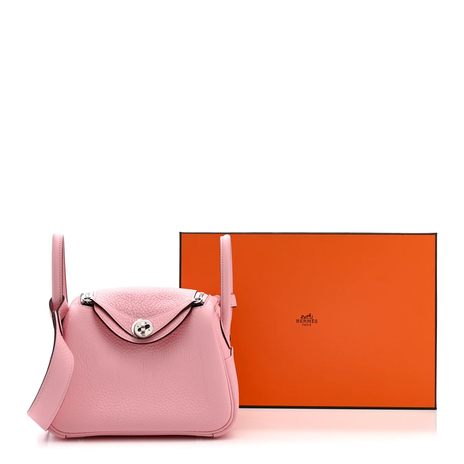 Taurillon Clemence Verso Mini Lindy 20 Rose Sakura Gris Perle - Top Club