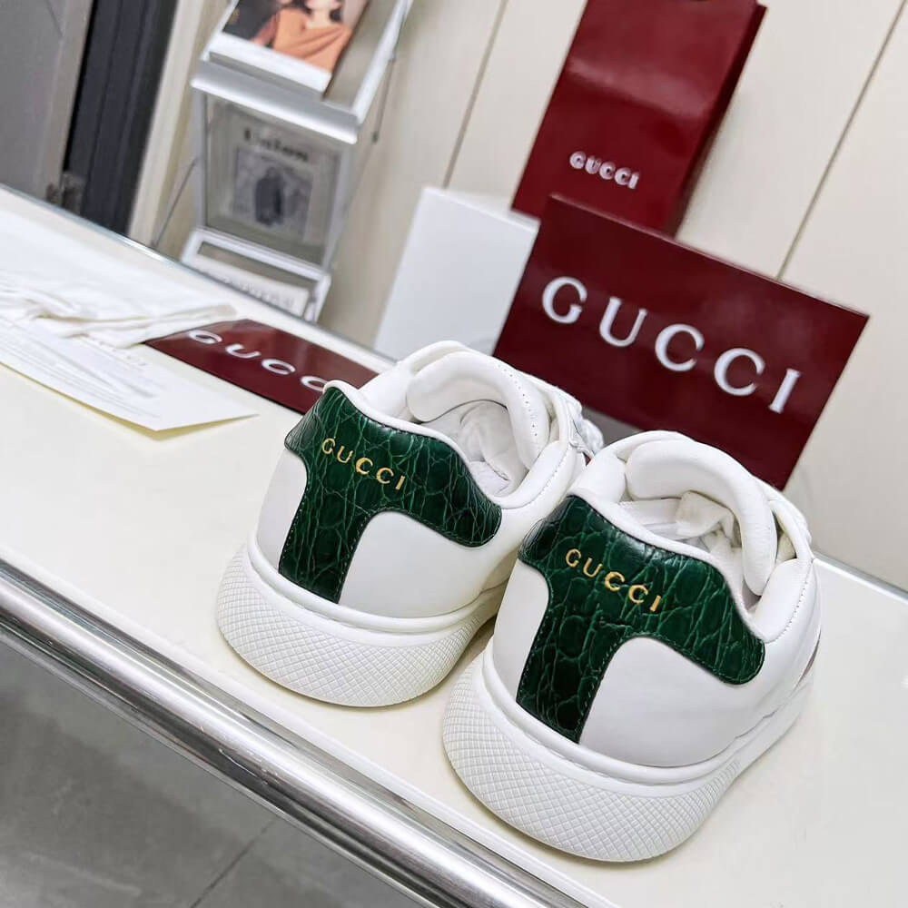 Gucci Ace Web Stripe leather sneakers - Top Club