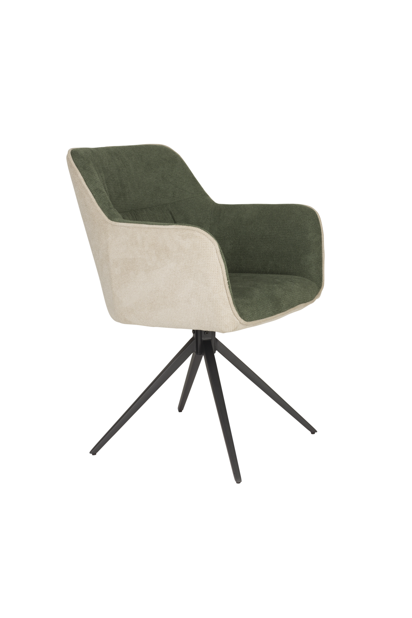 Eetkamerstoel Daley beige/groen