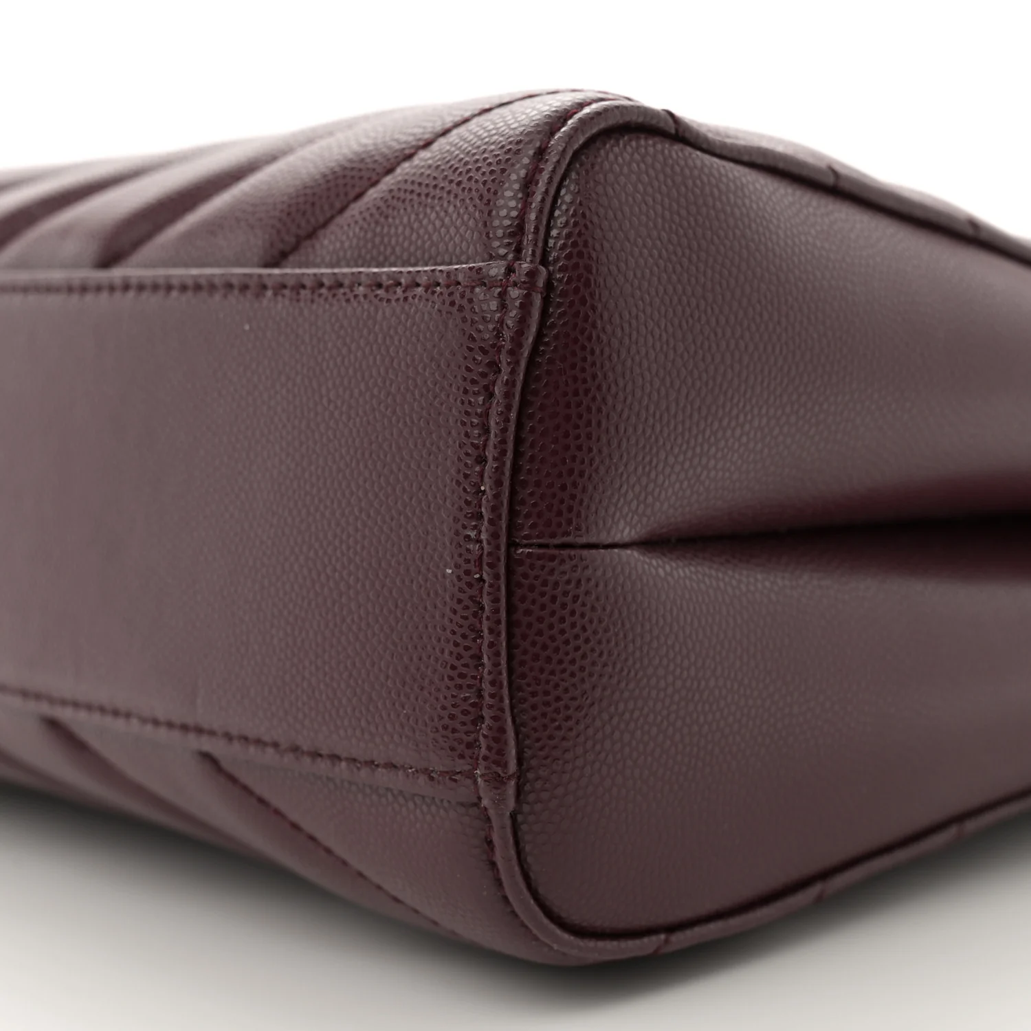 Grain de Poudre Matelasse Chevron Medium Tribeca Shopping Bag Rouge Legion - Top Club
