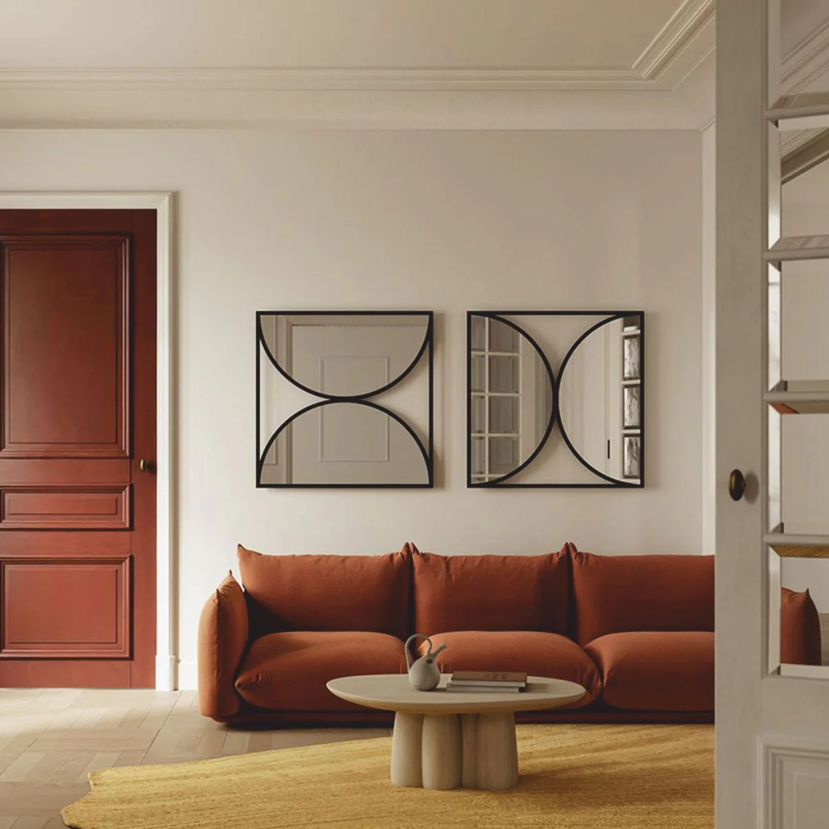 Luxury wall mirror black 90 cm - luxury furniture