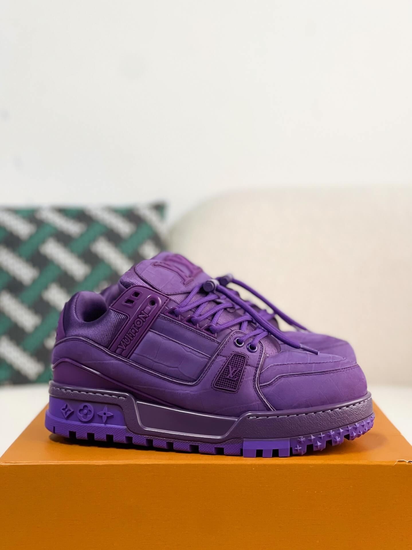 Louis Vuitton LV Trainer Purple Maxi Sneaker - Sneaker Replica Workshop