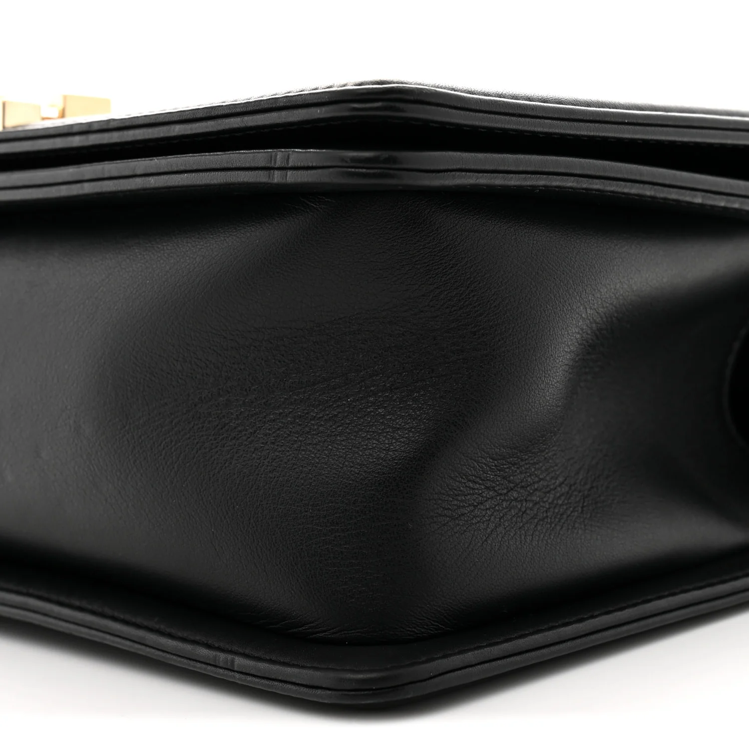 Lambskin Chevron Quilted Medium Boy Flap Black - Top Club
