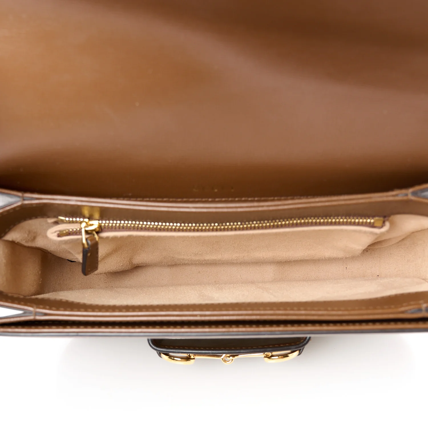 GG Supreme Monogram Azalea Calfskin Horsebit 1955 Shoulder Bag Beige Brown Sugar - Top Club