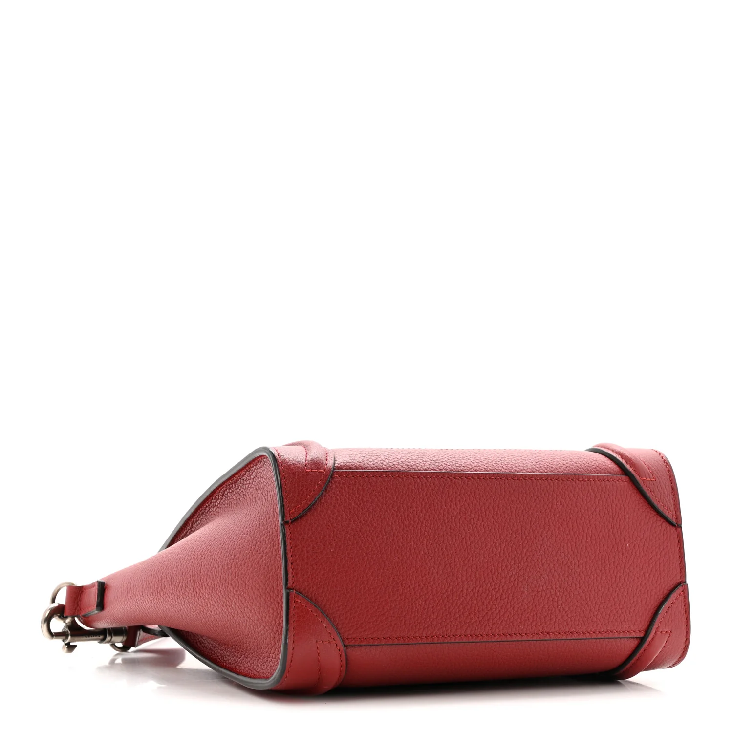 Drummed Calfskin Nano Luggage Merlot - Top Club