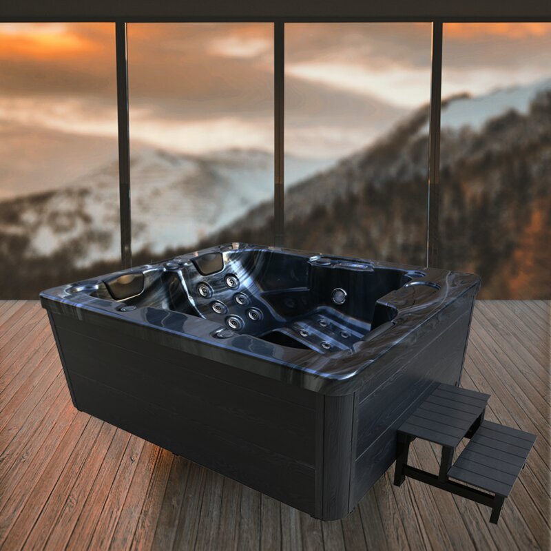 WSINC 3 - Person 27 - Jet Acrylic Rectangular Hot Tub with Ozonator in Oak