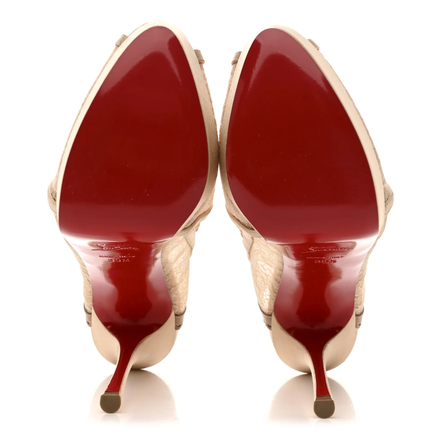 Satin Lace Chantilly Guiptik 150 Pumps 36.5 Nude - Top Club