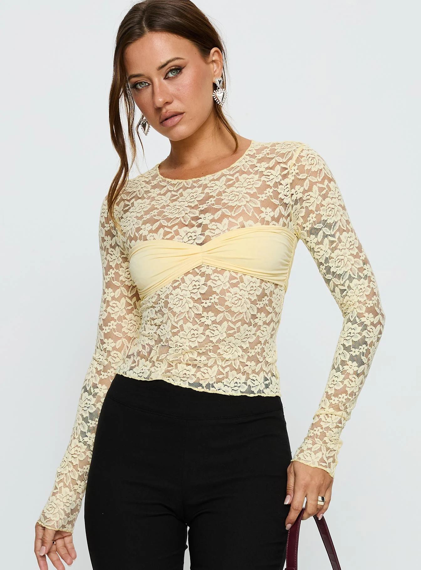 Midnight Long Sleeve Top Vanilla Custard