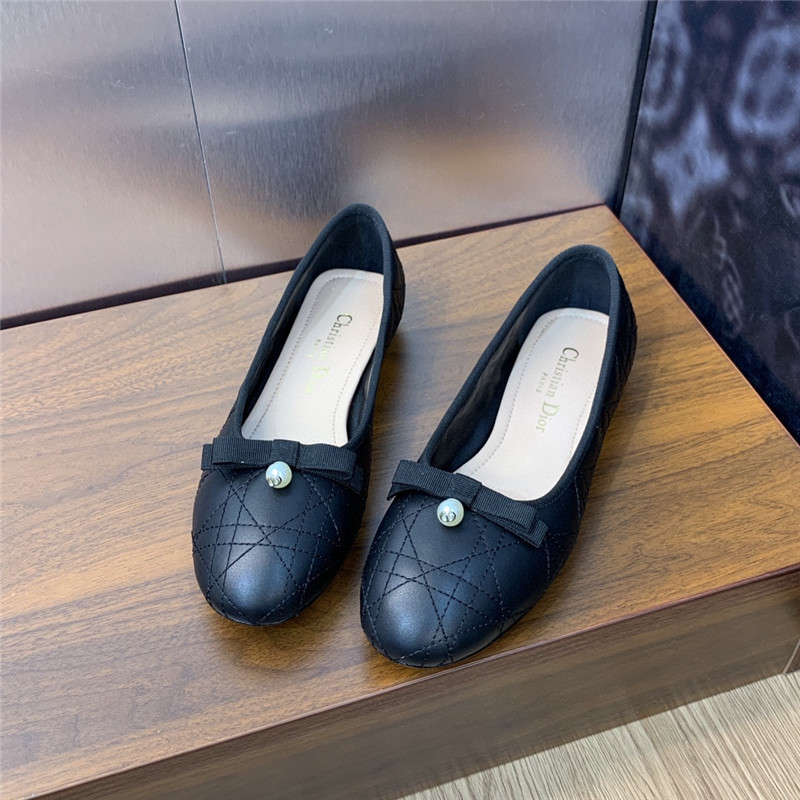 dior electric embroidered cannage pattern ballerina shoes - Sneaker Replica Workshop