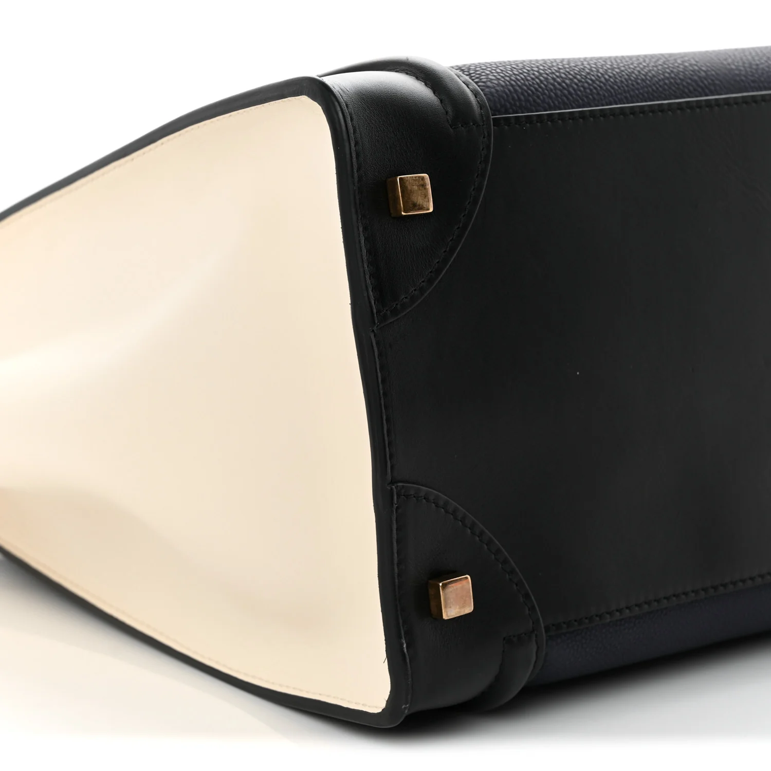 Velluto Calfskin Mini Tri-Color Luggage Navy - Top Club