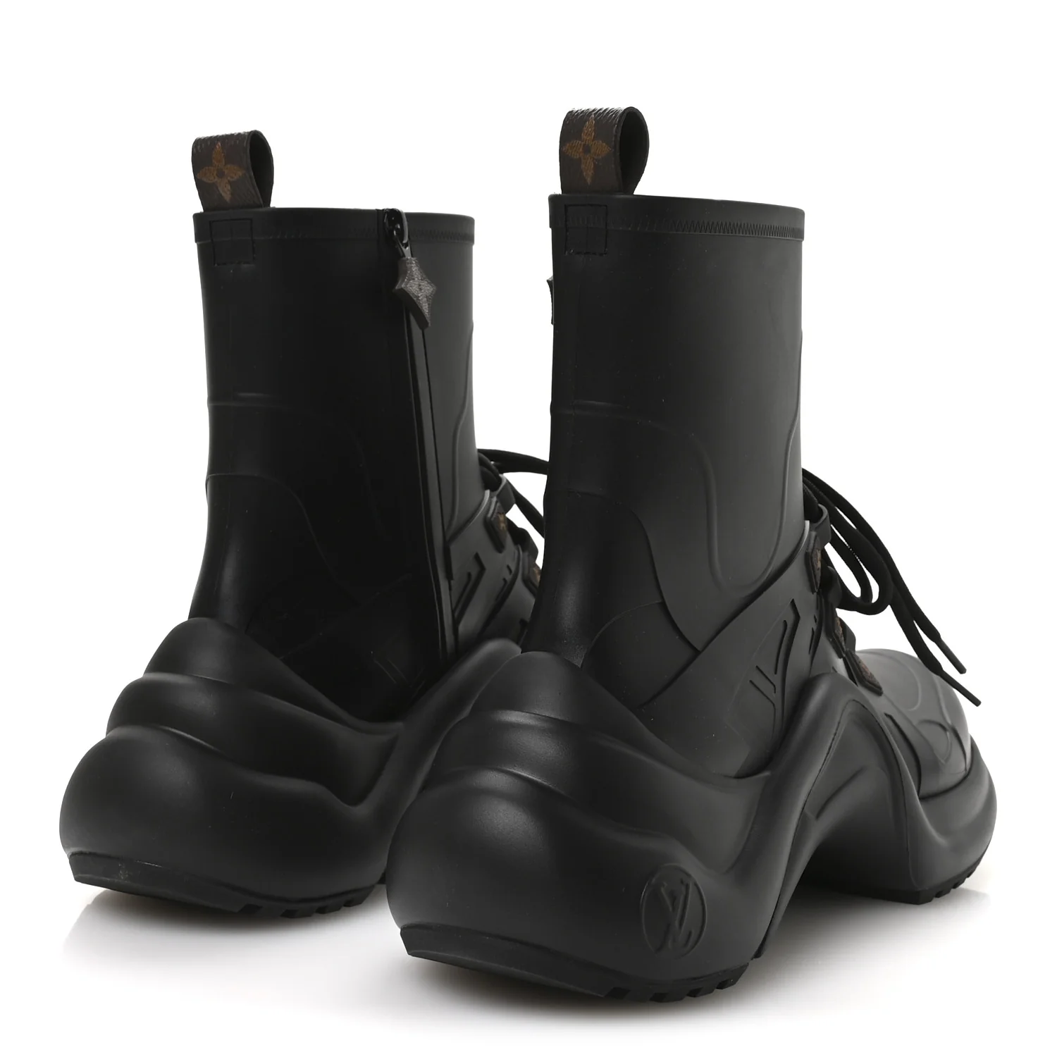 Mat Rubber Monogram LV Archlight Sneaker Boots 38 Black - Top Club