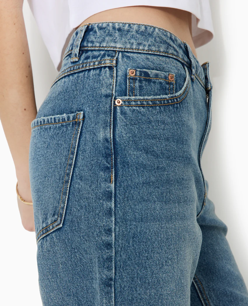 Pimkie Jean straight taille haute bas coupés