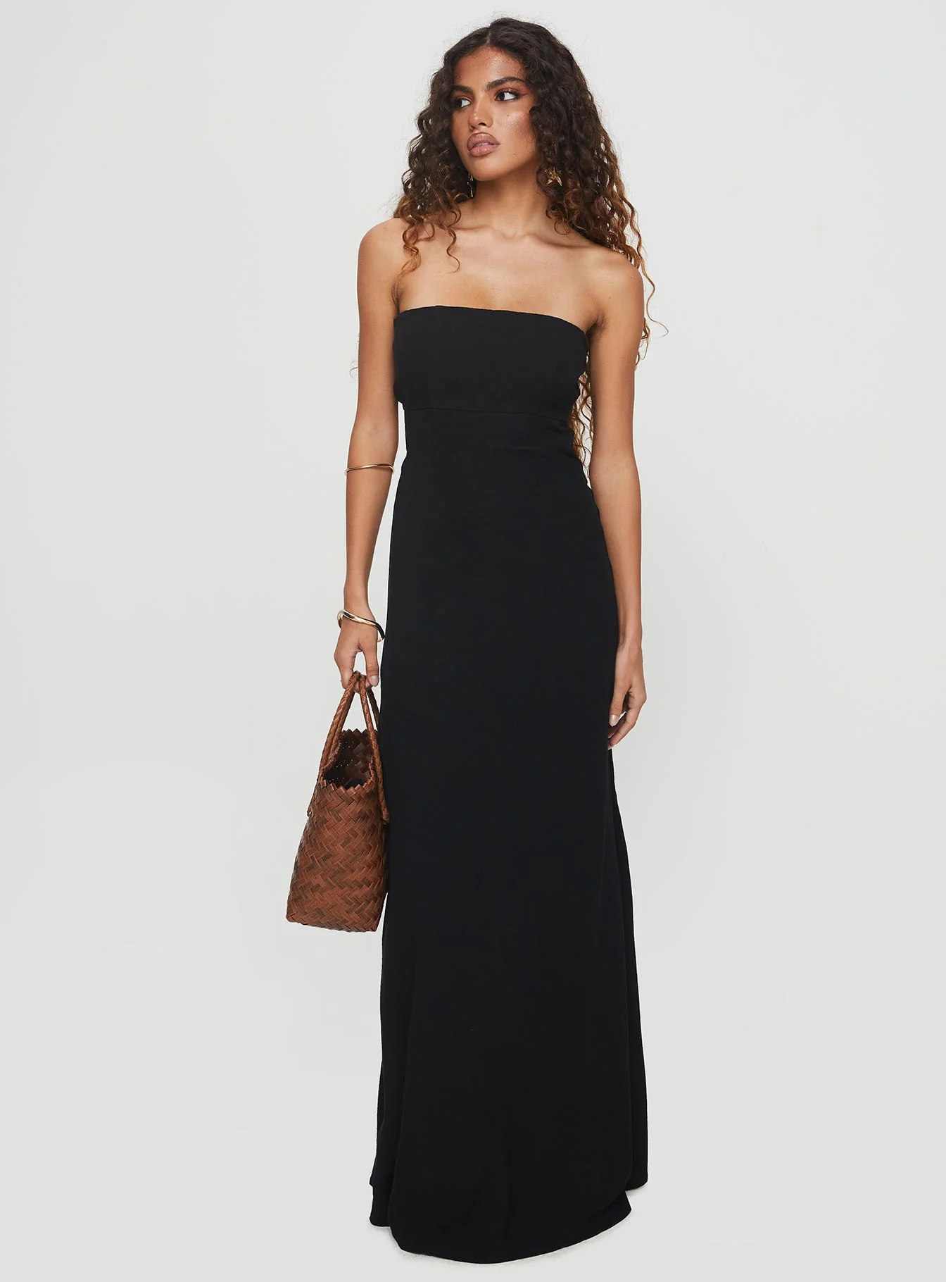 Yahir Strapless Maxi Dress Black