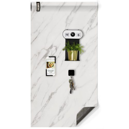 Magneetbehang luxe - interieurdessin marmer wit 100x250