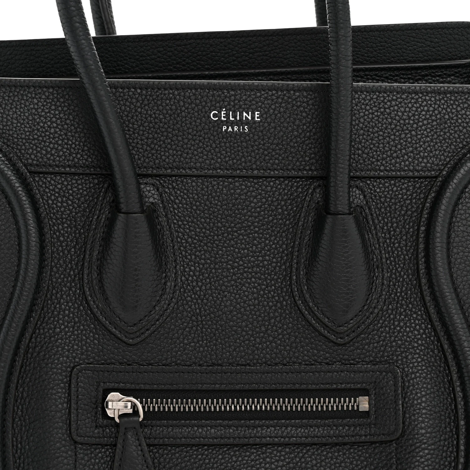 Drummed Calfskin Micro Luggage Black - Top Club